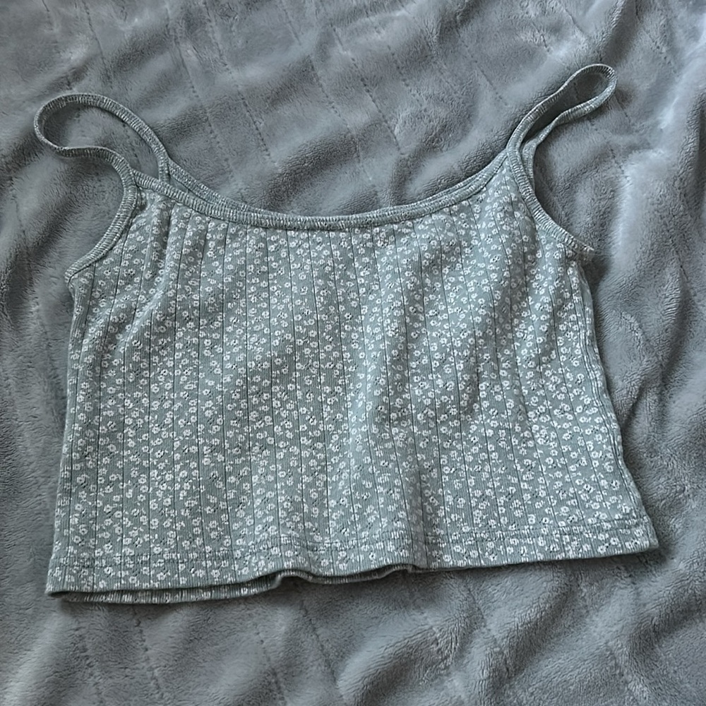 Green Floral Tank Top - Picture 2 of 2